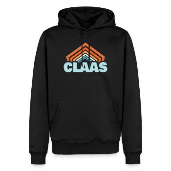 Claas als Vorname - Männer Premium Bio Hoodie - Schwarz - Vorne - Nico (187cm)