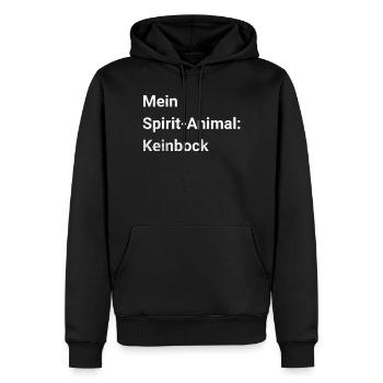 Sarkasmus12 - Männer Premium Bio Hoodie - Schwarz - Vorne - Nico (187cm)
