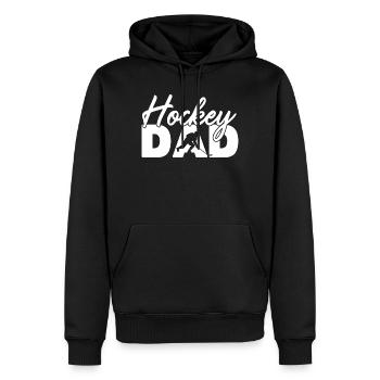 Hockey-Papa wie ein normaler Vater, nur coolere Kunst - Männer Premium Bio Hoodie - Schwarz - Vorne - Nico (187cm)