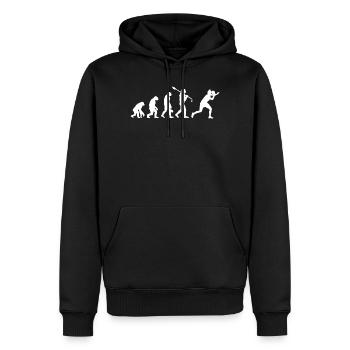 Évolution du design du ping-pong de tennis de table Man - Sweat à capuche Premium bio Homme - noir - Devant - Nico (187cm)