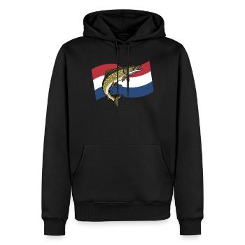 Hecht Angeln Niederlande Holland - Männer Premium Bio Hoodie - Schwarz - Vorne - Nico (187cm)