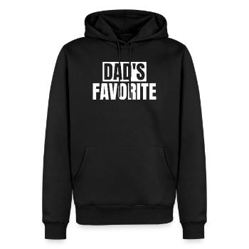 Préféré de papa Je suis le préféré de papa - Sweat à capuche Premium bio Homme - noir - Devant - Nico (187cm)