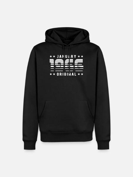 January 1966 Original Retrodesign | Birthday - Men’s Premium Organic Hoodie - black