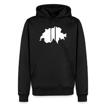 Suisse Pays Suisse - Sweat à capuche Premium bio Homme - noir - Devant - Nico (187cm)