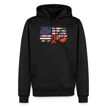 Usa Flagge Gebrochene Pflanze Liebhaber - Männer Premium Bio Hoodie - Schwarz - Vorne - Nico (187cm)