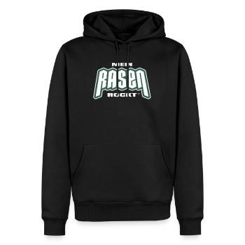 Ma pelouse est géniale - Sweat à capuche Premium bio Homme - noir - Devant - Nico (187cm)