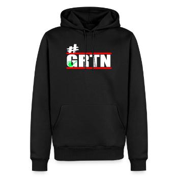 Jardin - Jardiniers - Jardinage - GRTN - Sweat à capuche Premium bio Homme - noir - Devant - Nico (187cm)