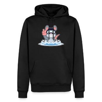 Maus Schwimmen Schwimmbrille Sommer - Männer Premium Bio Hoodie - Schwarz - Vorne - Nico (187cm)