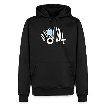 Caravan Zebra Safari Camping Zoo Wohnwagen sw - Männer Premium Bio Hoodie - Schwarz - Vorne - Nico (187cm)