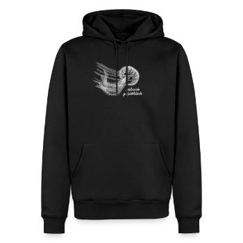 Hübsch Gefährlich – Helle Quallen Illustration - Männer Premium Bio Hoodie - Schwarz - Vorne - Nico (187cm)