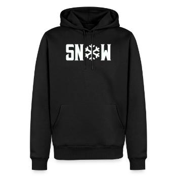 Neige - Sweat à capuche Premium bio Homme - noir - Devant - Nico (187cm)