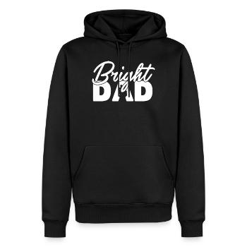 Bright Dad Lustiger Papa Fathes Day Wortspiel Geschenk - Männer Premium Bio Hoodie - Schwarz - Vorne - Nico (187cm)