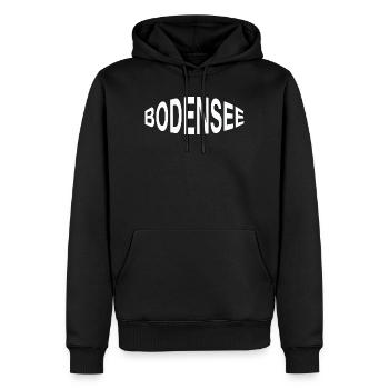 Lac de Constance - Sweat à capuche Premium bio Homme - noir - Devant - Nico (187cm)