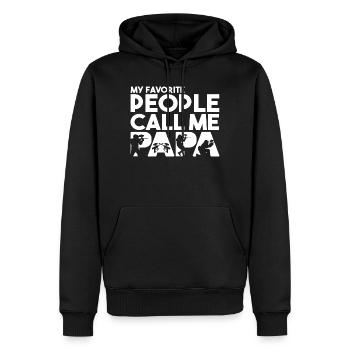Mes personnes préférées m’appellent Papa Papa du Paintball - Sweat à capuche Premium bio Homme - noir - Devant - Nico (187cm)