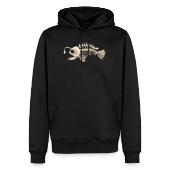 Poisson-grenouille - Sweat à capuche Premium bio Homme - noir - Devant - Nico (187cm)