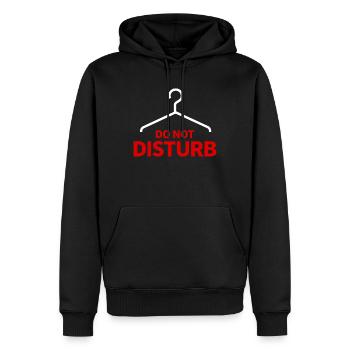 Ne pas déranger Hanger Dire Humour - Sweat à capuche Premium bio Homme - noir - Devant - Nico (187cm)
