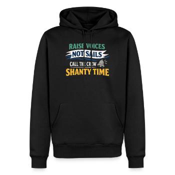 Communauté de musique folk Shanty Crew - Sweat à capuche Premium bio Homme - noir - Devant - Nico (187cm)
