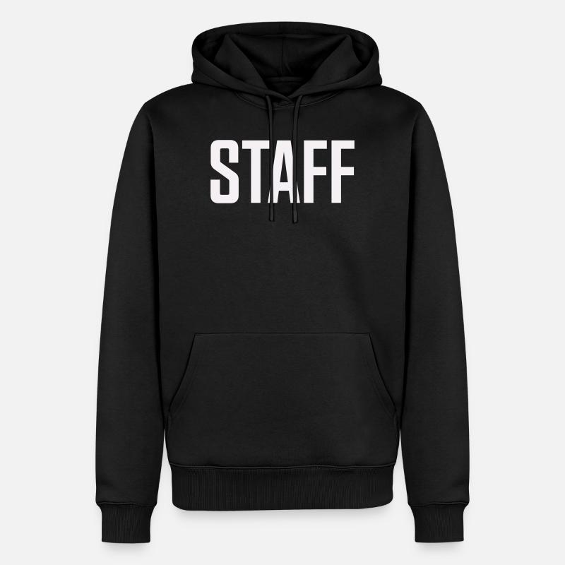 Staff - Männer Premium Bio Hoodie - Schwarz