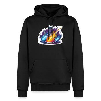 Expérience du laboratoire de la pluie de météores Quadrantide Lab Geek - Sweat à capuche Premium bio Homme - noir - Devant - Nico (187cm)