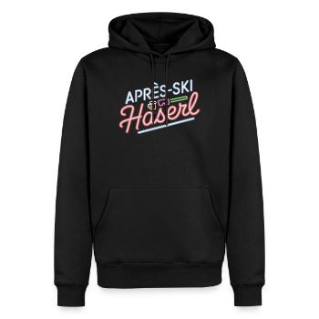 Après-ski bunny hut fun Skier ski bunny - Sweat à capuche Premium bio Homme - noir - Devant - Nico (187cm)