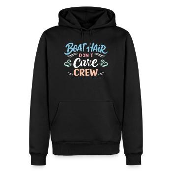 Les poils de mer s’en fichent - Sweat à capuche Premium bio Homme - noir - Devant - Nico (187cm)