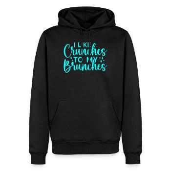 Motivation fitness Bodybuilder comme les crunchs - Sweat à capuche Premium bio Homme - noir - Devant - Nico (187cm)