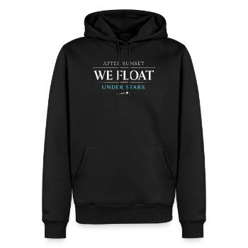 Night boating with - Men’s Premium Organic Hoodie - black - Front - Nico (187cm)