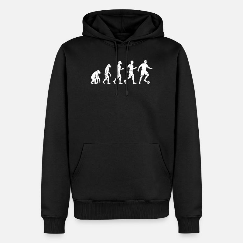 Évolution du joueur de football - Sweat à capuche Premium bio Homme - noir