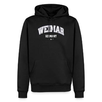 Weimar Germany Emblem - Men’s Premium Organic Hoodie - black - Front - Nico (187cm)