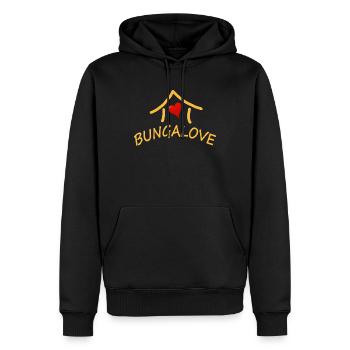 BUNGALOVE - Men’s Premium Organic Hoodie - black - Front - Nico (187cm)
