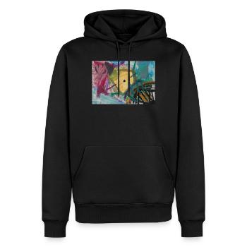 Goldbrunnen - Männer Premium Bio Hoodie - Schwarz - Vorne - Nico (187cm)