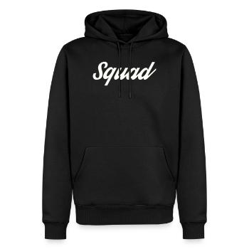 Squad - Männer Premium Bio Hoodie - Schwarz - Vorne - Nico (187cm)