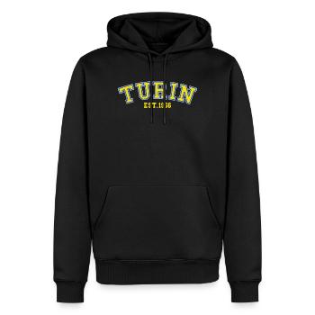 Turin Est. 1966 - Men’s Premium Organic Hoodie - black - Front - Nico (187cm)