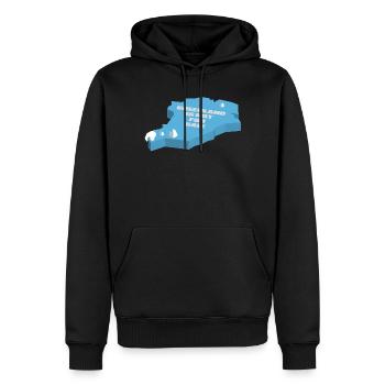 Le Groenland n’est pas à vendre (édition 3D) - Sweat à capuche Premium bio Homme - noir - Devant - Nico (187cm)
