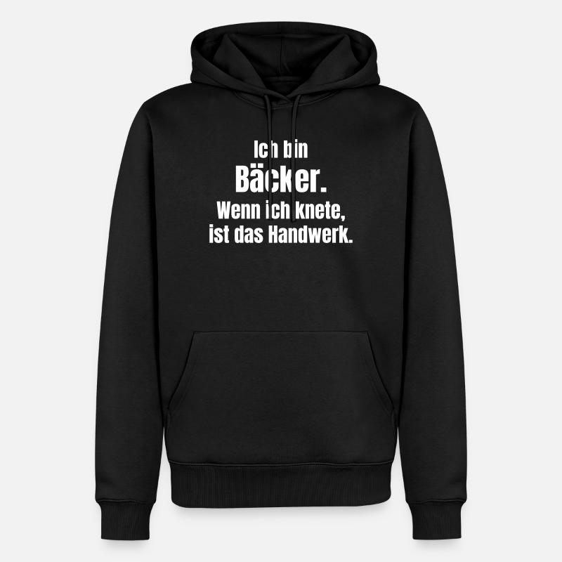 Bäcker: Knettechnik als Handwerk - Männer Premium Bio Hoodie - Schwarz