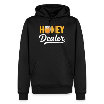 Honey Dealer Beekeeper Honeycomb Beekeeping - Men’s Premium Organic Hoodie - black - Front - Nico (187cm)