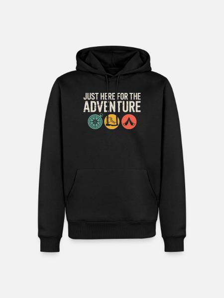 Adventure Icons: Compass Boot Tent - Men’s Premium Organic Hoodie - black