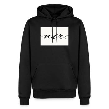 Nous. – Chemise Modern Love Statement - Sweat à capuche Premium bio Homme - noir - Devant - Nico (187cm)