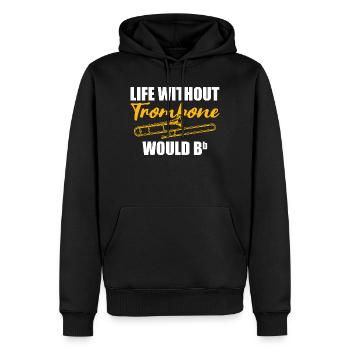 Vie sans tromboniste tromboniste - Sweat à capuche Premium bio Homme - noir - Devant - Nico (187cm)