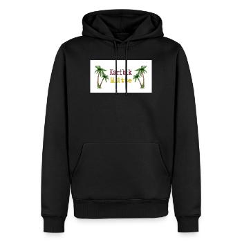 Karibik Hütte Palmen Inselidylle - Männer Premium Bio Hoodie - Schwarz - Vorne - Nico (187cm)