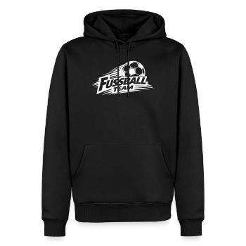 Fussball Team Symbol - Männer Premium Bio Hoodie - Schwarz - Vorne - Nico (187cm)
