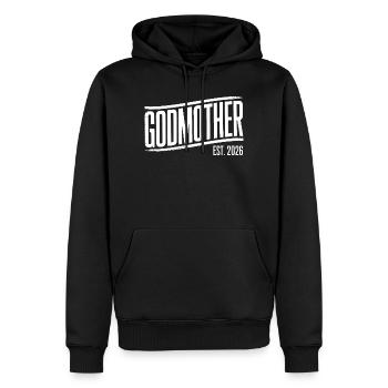Patentante Est. 2026 - Männer Premium Bio Hoodie - Schwarz - Vorne - Nico (187cm)