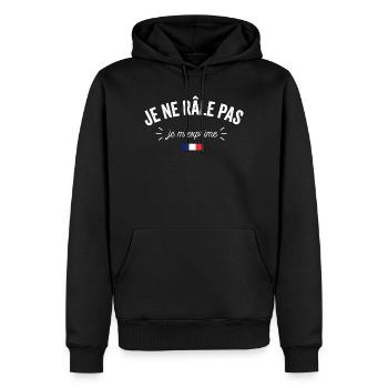 Humor, ich beschwere mich nicht, ich drücke mich aus, lustig necker. - Männer Premium Bio Hoodie - Schwarz - Vorne - Nico (187cm)