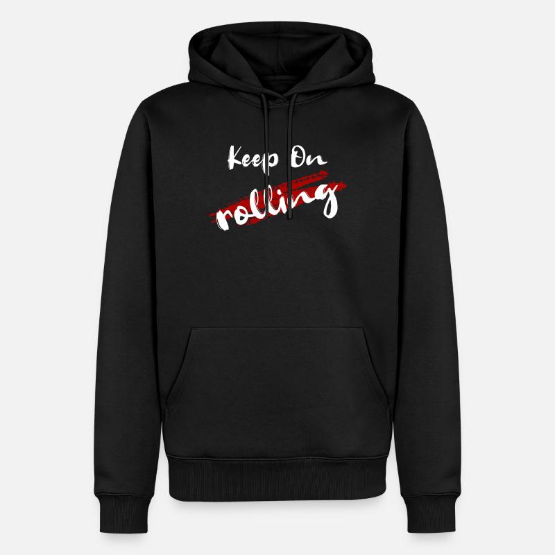 continuer - Sweat à capuche Premium bio Homme - noir
