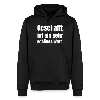 La remise des diplômes est terminée. - Sweat à capuche Premium bio Homme - noir - Devant - Nico (187cm)