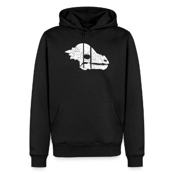 Pachycephalosaurus Fossil Skull - Men’s Premium Organic Hoodie - black - Front - Nico (187cm)