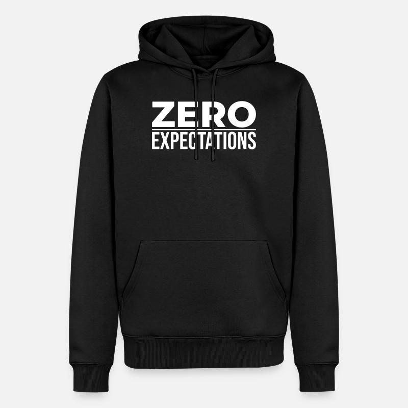 Zéro attente – Déclaration minimale - Sweat à capuche Premium bio Homme - noir
