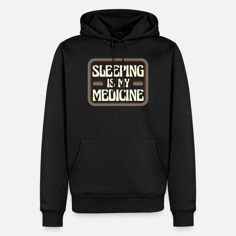 Dormir, c’est mon remède - Sweat à capuche Premium bio Homme - noir