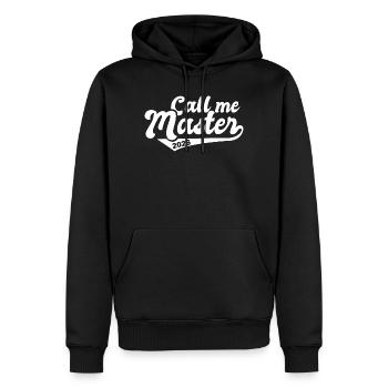 Master 2026 Abschluss Promotion Sponsion - Männer Premium Bio Hoodie - Schwarz - Vorne - Nico (187cm)