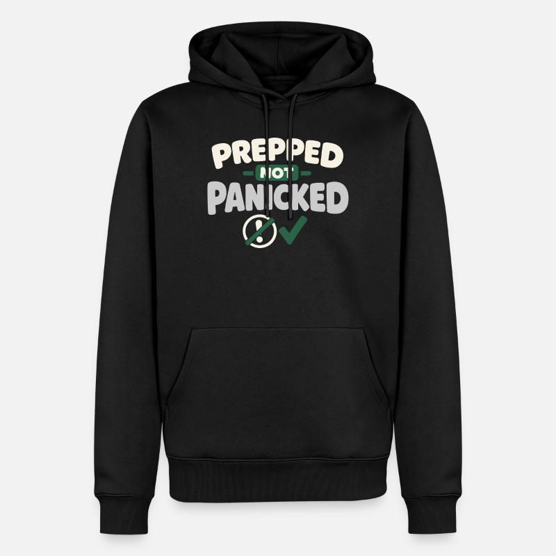 Ruhe Schlägt Panikbereitschaft, Lebensstil, - Männer Premium Bio Hoodie - Schwarz